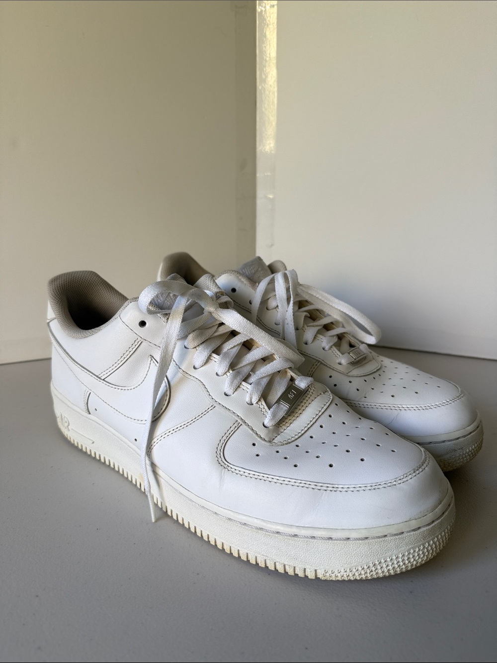 Nike Air Force 1 Low White Leather Sneakers Men’s Size 13